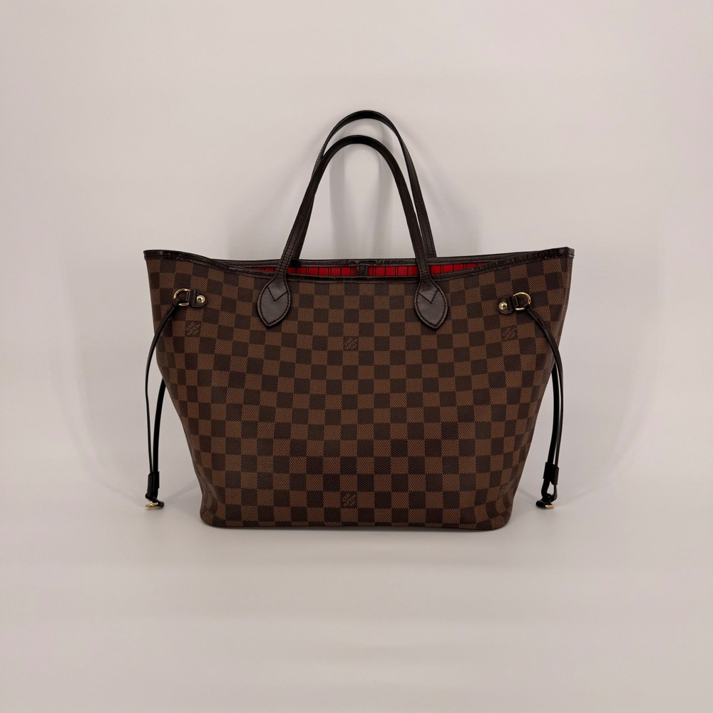 Louis Vuitton Neverfull MM Brown Damier Ebene Tote Luxury Classic Work Travel